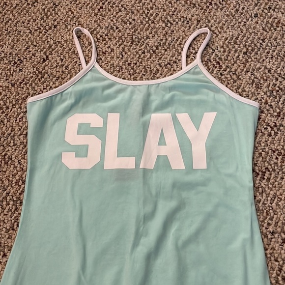Seafoam Green One Piece “SLAY” Romper/Bodysuit - Picture 2 of 4